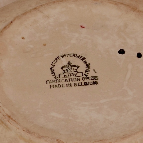 (2) NIMY Vintage Ceramic Bowls. Made In Belgium. “Manufacture Imperiale Royale” - Picture 3 of 5